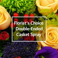 Florist Choice Double Ended Casket Spray Tribute